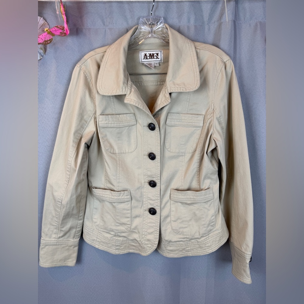 AMX Button Down Collared Jacket- Size Medium